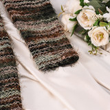 Long Sleeve Knits Split Maxi Dress GFRT-42169DBG