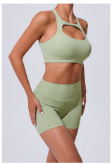 Hollow Out Tight Solid Sport Tank Tops GQSA-59520