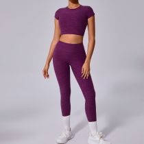 Solid Color Backless Yoga Two Piece Pants Set GQSA-71240/46324