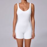 Sleeveless Solid Color Sport Romper GQSA-18293
