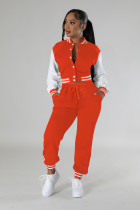 Contras Color Single Breasted Two-piece Pants Set FENF-6048