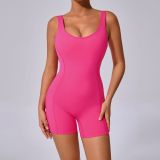 Sleeveless Solid Color Sport Romper GQSA-18293