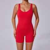 Sleeveless Solid Color Sport Romper GQSA-18293