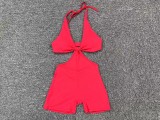 Sexy Halterneck Hollow Out Romper GQSA-VC12