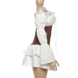 Contrast Color Patchwork Mini Dress GYME-K25D78250