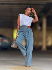Plus Size Fashion Loose Washed Jeans GYLN-1067