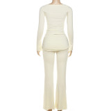 Long Sleeve T Shirts Flare Pants 2 Piece Set GYME-K25S78714