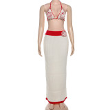 Knits Halterneck Two Piece Skirts Set GYME-W25S77393