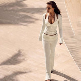 Long Sleeve T Shirts Flare Pants 2 Piece Set GYME-K25S78714