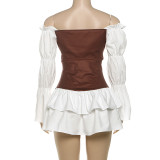 Contrast Color Patchwork Mini Dress GYME-K25D78250