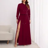 Plus Size Solid Color Hooded Two Piece Skirts Set ZDF-31306