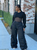Bow Tie Loose Drawstring Pants GYLN-5422