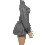 Long Sleeve Zipper Coat Culottes 2 Piece Set GYME-K25S77655