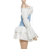 Contrast Color Patchwork Mini Dress GYME-K25D78250