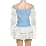 Contrast Color Patchwork Mini Dress GYME-K25D78250