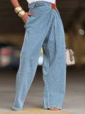 Plus Size Fashion Loose Washed Jeans GYLN-1067