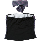 Bow Striped Strapless Vest With Bow Tie GYME-K25S78615
