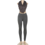 Sexy Backless Halterneck Two Piece Pants Set GSLF-K25S79575