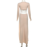 Solid Color Irregular Two Piece Skirts Set GYME-K25S79573