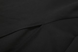 Hollow Out Long Sleeve Split Maxi Dress GYME-K25D79893