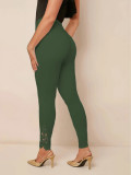 Solid Color Lace Patchwork Pants GDYF-3518