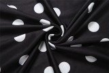 Polka Dot Print V-neck Backless Midi Dress GYME-K25D79208