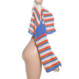 Stripe Color Block Patchwork Sweater GSLF-W25L79126
