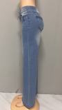 Drawstring Loose Wide Leg Jeans GSMF-JQ2402