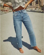 Retro Wide-leg Straight Jeans GSMF-ZC2401