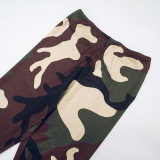 Camouflage Print Tie Up Sling Two Piece Pants Set MXBF-Y25ST299