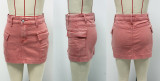 Fashion Washed Denim MIni Skirts GSMF-32013225
