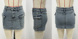 Fashion Washed Denim MIni Skirts GSMF-32013225