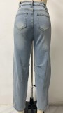 Retro Wide-leg Straight Jeans GSMF-ZC2401