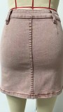 Wash Slim-Fit Denim Pencil Skirt GSMF-DQ2602