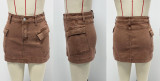 Fashion Washed Denim MIni Skirts GSMF-32013225