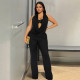 Sexy Wrap Chest Halterneck Pants Suit GZJQ-K25S81038