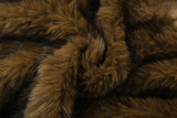 Solid Color Furry Slash Shoulder Tops GZJQ-K25L80560