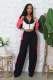Patchwork Contrast Color Coat Pants Sport Suit QYMF-3087