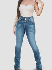 Fashion High Waist Washed Jeans GSMF-ZT5121#