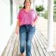 Plus Size Fashion Washed Jeans GSMF-GS8001#