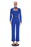V Neck Long Sleeve Loose Jumpsuit GXYF-0493