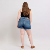 Solid Color Washed Denim Shorts GSMF-GS8002#