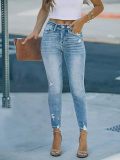 Fashion Holes Slim Pencil Jeans GSMF-ZT3112#