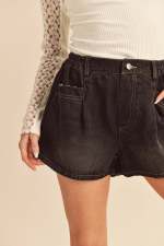 Fashion Holes Washed Denim Shorts GSMF-14457#