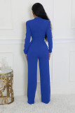 V Neck Long Sleeve Loose Jumpsuit GXYF-0493