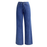 Casual High Waist Straight Jeans GSMF-ZZP2633#