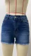 Solid Color Washed Denim Shorts GSMF-GS8002#