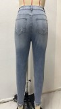 Fashion Holes Slim Pencil Jeans GSMF-ZT3112#