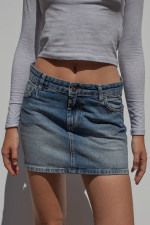 Casual Denim Washed Skirts GSMF-14369#