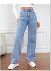 Casual High Waist Straight Jeans GSMF-ZZP2633#